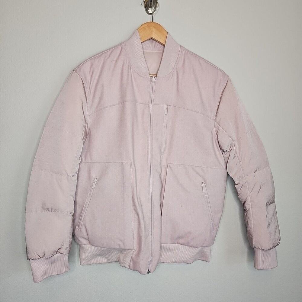Lululemon Pink Roam Far Reversible Bomber Women's Activewear Wool Jacket Size‎ 6